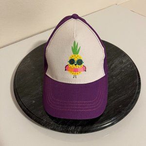 GERTEX GIRL'S BASEBALL CAP WITH PINEAPPLE DESIGN SIZE 4-6X-Preowned